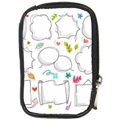 Set Chalk Out Chitchat Scribble Compact Camera Cases by Nexatart