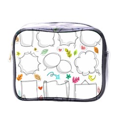 Set Chalk Out Chitchat Scribble Mini Toiletries Bags by Nexatart