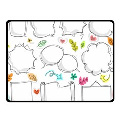 Set Chalk Out Chitchat Scribble Fleece Blanket (small) by Nexatart