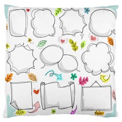 Set Chalk Out Chitchat Scribble Large Cushion Case (one Side)