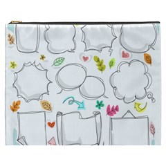 Set Chalk Out Chitchat Scribble Cosmetic Bag (xxxl)  by Nexatart