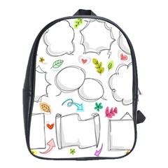 Set Chalk Out Chitchat Scribble School Bag (xl) by Nexatart