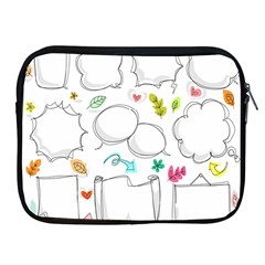 Set Chalk Out Chitchat Scribble Apple Ipad 2/3/4 Zipper Cases by Nexatart