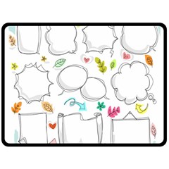 Set Chalk Out Chitchat Scribble Double Sided Fleece Blanket (large)  by Nexatart