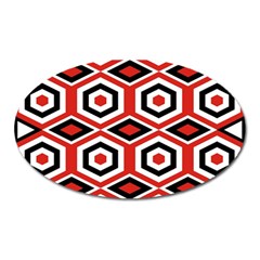 Motif Batik Design Decorative Oval Magnet by Nexatart