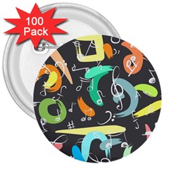 Repetition Seamless Child Sketch 3  Buttons (100 Pack)  by Nexatart