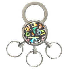 Repetition Seamless Child Sketch 3-ring Key Chains by Nexatart