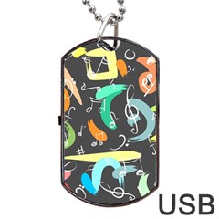 Repetition Seamless Child Sketch Dog Tag Usb Flash (one Side) by Nexatart