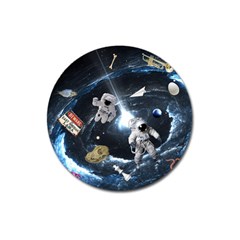 We Found Laika Magnet 3  (round) by Valentinaart