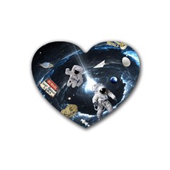 We Found Laika Rubber Coaster (heart)  by Valentinaart