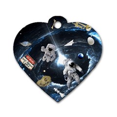 We Found Laika Dog Tag Heart (two Sides) by Valentinaart