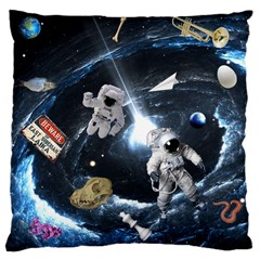 We Found Laika Large Cushion Case (one Side) by Valentinaart