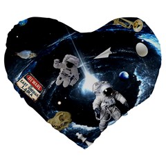 We Found Laika Large 19  Premium Heart Shape Cushions by Valentinaart