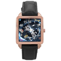 We Found Laika Rose Gold Leather Watch  by Valentinaart