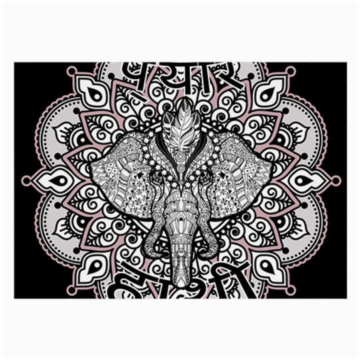 Ornate Hindu Elephant  Large Glasses Cloth (2-Side)