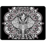 Ornate Hindu Elephant  Fleece Blanket (Large)  80 x60  Blanket Front