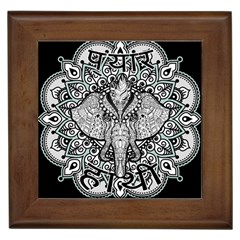 Ornate Hindu Elephant  Framed Tiles by Valentinaart