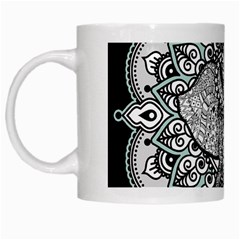 Ornate Hindu Elephant  White Mugs by Valentinaart