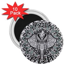 Ornate Hindu Elephant  2 25  Magnets (10 Pack)  by Valentinaart