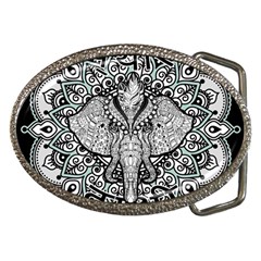 Ornate Hindu Elephant  Belt Buckles by Valentinaart