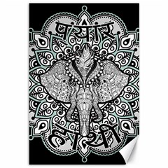 Ornate Hindu Elephant  Canvas 12  X 18   by Valentinaart