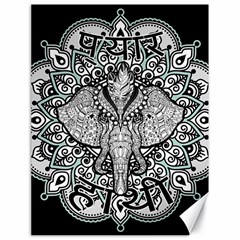 Ornate Hindu Elephant  Canvas 18  X 24   by Valentinaart