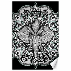 Ornate Hindu Elephant  Canvas 20  X 30   by Valentinaart