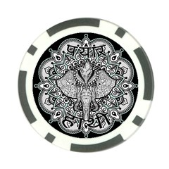 Ornate Hindu Elephant  Poker Chip Card Guard by Valentinaart