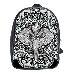 Ornate Hindu Elephant  School Bag (xl) by Valentinaart