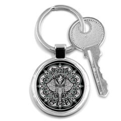 Ornate Hindu Elephant  Key Chains (round)  by Valentinaart