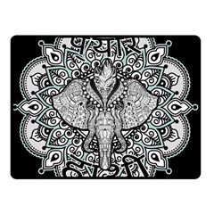 Ornate Hindu Elephant  Double Sided Fleece Blanket (small)  by Valentinaart