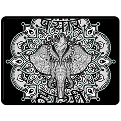 Ornate Hindu Elephant  Double Sided Fleece Blanket (large)  by Valentinaart