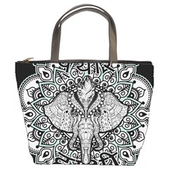 Ornate Hindu Elephant  Bucket Bags by Valentinaart