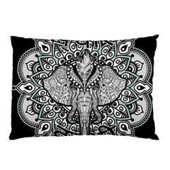 Ornate Hindu Elephant  Pillow Case by Valentinaart