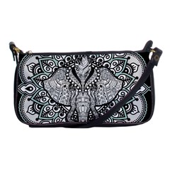 Ornate Hindu Elephant  Shoulder Clutch Bags by Valentinaart