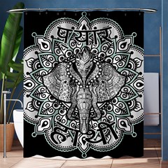 Ornate Hindu Elephant  Shower Curtain 60  X 72  (medium)  by Valentinaart