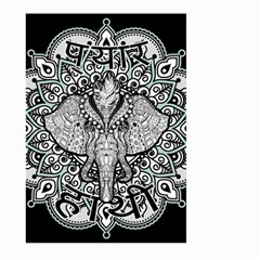 Ornate Hindu Elephant  Large Garden Flag (two Sides) by Valentinaart