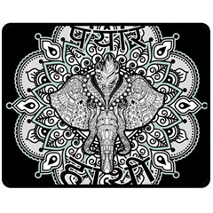 Ornate Hindu Elephant  Double Sided Fleece Blanket (medium)  by Valentinaart