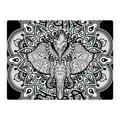 Ornate Hindu Elephant  Double Sided Flano Blanket (mini)  by Valentinaart