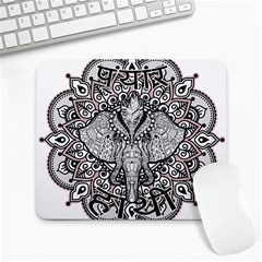 Ornate Hindu Elephant  Large Mousepads by Valentinaart