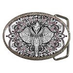 Ornate Hindu Elephant  Belt Buckles Front