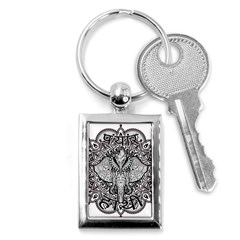 Ornate Hindu Elephant  Key Chains (rectangle)  by Valentinaart