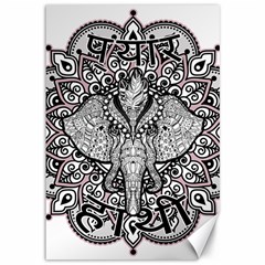 Ornate Hindu Elephant  Canvas 12  X 18   by Valentinaart