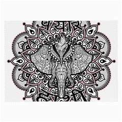 Ornate Hindu Elephant  Large Glasses Cloth by Valentinaart