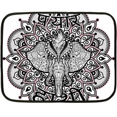 Ornate Hindu Elephant  Double Sided Fleece Blanket (mini)  by Valentinaart