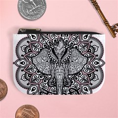 Ornate Hindu Elephant  Mini Coin Purses by Valentinaart