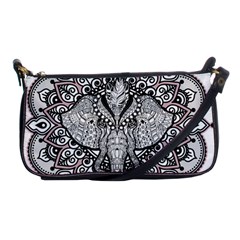 Ornate Hindu Elephant  Shoulder Clutch Bags by Valentinaart