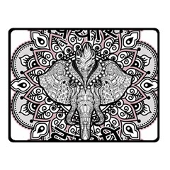 Ornate Hindu Elephant  Fleece Blanket (small) by Valentinaart