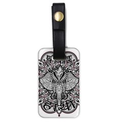 Ornate Hindu Elephant  Luggage Tags (one Side)  by Valentinaart