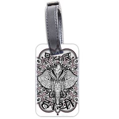 Ornate Hindu Elephant  Luggage Tags (two Sides) by Valentinaart